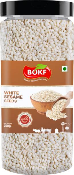 BOKF White Sesame Seeds | Safed Til Rich in Fiber & Antioxidants White Til