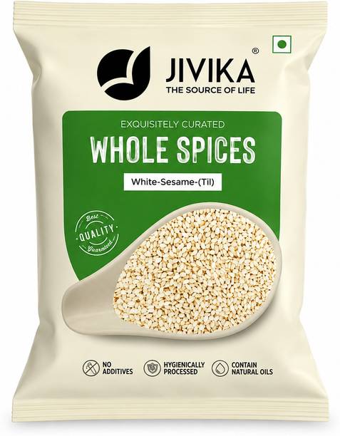 Jivika Whole White Sesame Seeds(Til) 500g White Sesame Seeds