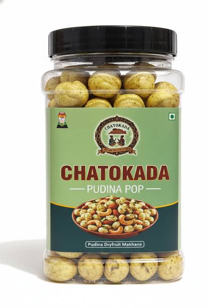 CHATOKADA Pudina Pop Makhana – Mint Flavoured Roasted Fox Nuts, Crunchy & Healthy Snack Lotus Seeds(Makhana)