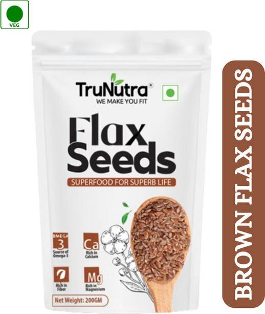 TruNutra flax seeds weight loss protein fiber rich super food Brown Flax Seeds