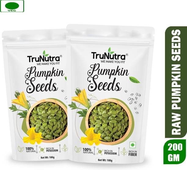 TruNutra Pumpkin Seeds For Eating Protein & Fiber Rich Diet 100% Fresh & Crunchy Snack Pumpkin Seeds
