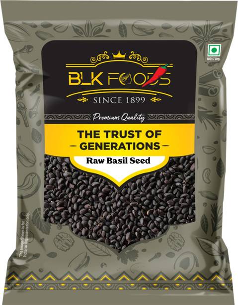 BLK FOODS Raw Basil Seeds | Sabja | Tukhmariya seed for Weight loss |Rich in Zinc & Fiber Basil Seeds