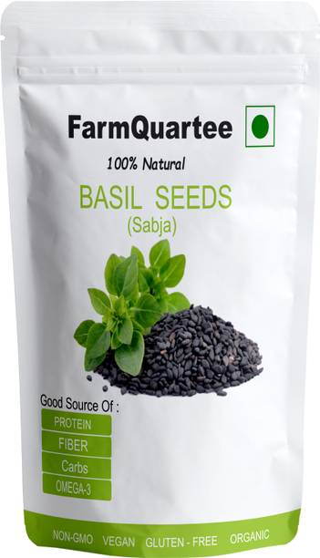 FarmQuartee Basil Seeds Tukmariya / Sabja / Bapji Seed for Protein ,Weight Loss Basil Seeds