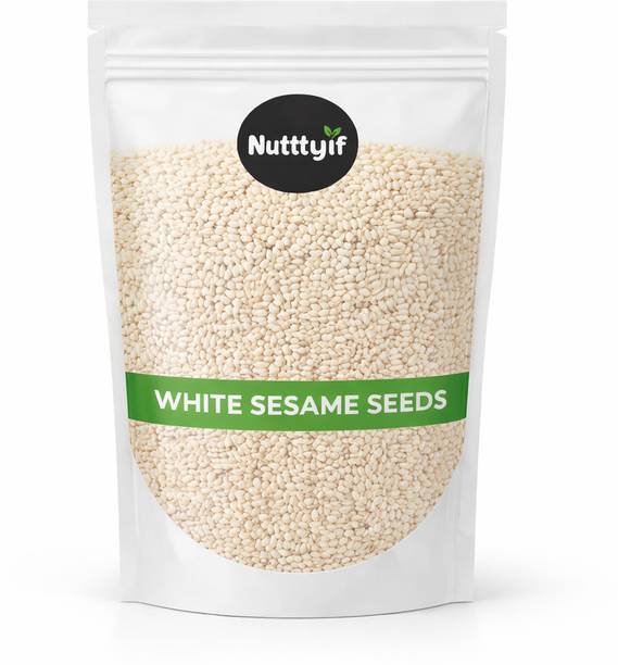 NUTTYLYF White Sesame Seeds 500g , Raw Safed Till , White Till , Seeds For Eating Sesame Seeds