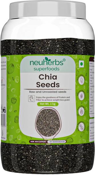 Neuherbs Organic Raw Unroasted Chia seeds for weight loss management- Seed for eating with High protein and fiber Chia Seeds