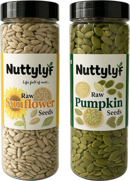 NUTTYLYF Raw Sunflower Seeds and Pumpkin Seeds-200g Each Combo Of Seeds For Weight loss Pumpkin Seeds