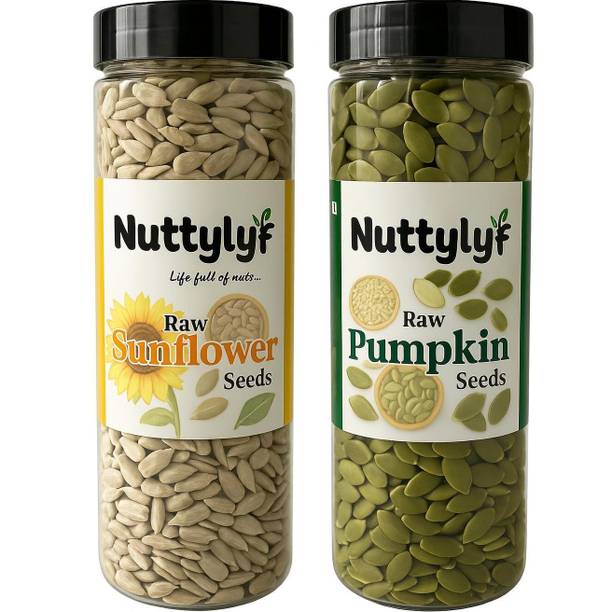NUTTYLYF Raw Sunflower Seeds and Pumpkin Seeds-200g Each Combo Of Seeds For Weight loss Pumpkin Seeds