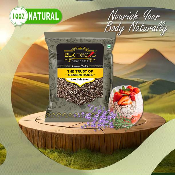 BLK FOODS Select 500g Raw Chia Seeds for Weight loss | Rich in Omega 3, Zinc & Fiber Chia Seeds
