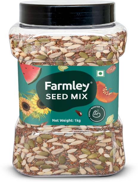 Farmley Seed Mix Protein Rich Snacks | 5 Super Seeds in 1 Mix | Chia Seeds, Pumpkin Seeds, Watermelon Seeds, Brown Flax Seeds, Sunflower Seeds