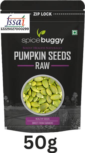 SPICEBUGGY Pumpkin Seeds Rich in Protein, Dietary Fibre, Magnesium & Phosphorus, Raw Seeds Pumpkin Seeds