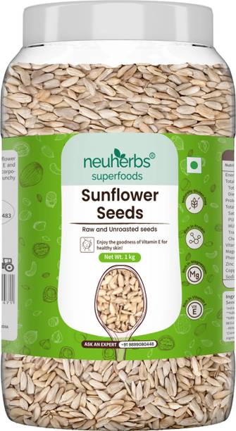 Neuherbs Organic Raw Sunflower Seeds for Eating, High in Protein and Fiber Sunflower Seeds