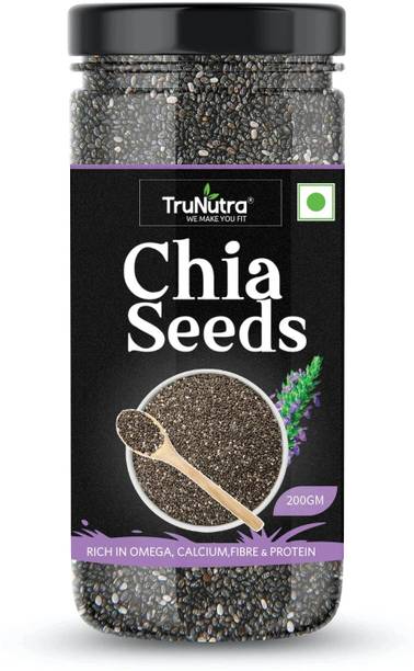 TruNutra Raw Unroasted Chia Seeds with Omega 3 and Zinc for health benefits Chia Seeds