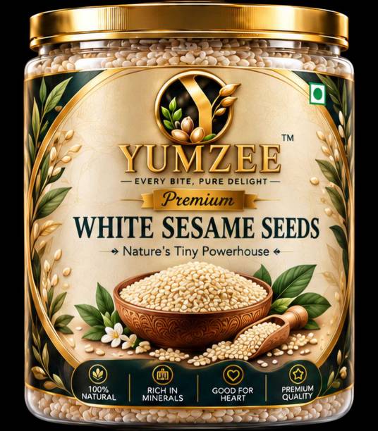 Yumzee White Sesame Seeds | 100%Natural Til Seeds | Rich in Nutrients | Good for Heart White Sesame Seeds