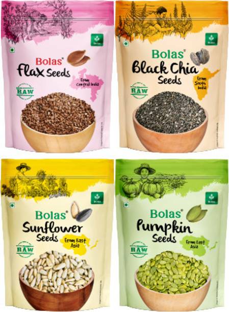 Bolas Chia + Flax + Sunflower + Pumpkin Combo Mixed Seeds