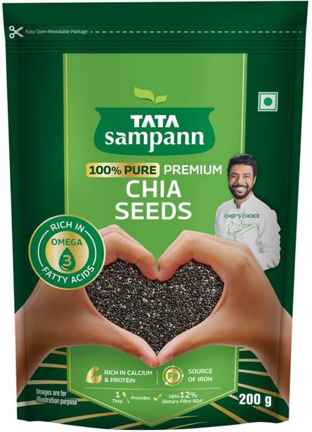 Tata Sampann Premium, Handpicked, Resealable Pack Chia Seeds