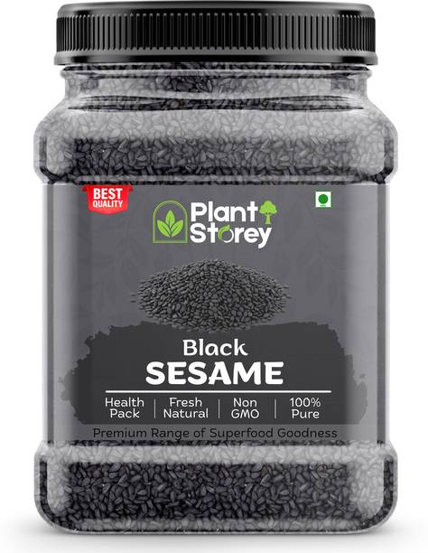 Plant Storey Premium Black Sesame Seeds | Kala Til | Natural Black Til Seeds Nutty & Crunchy Black Sesame Seeds
