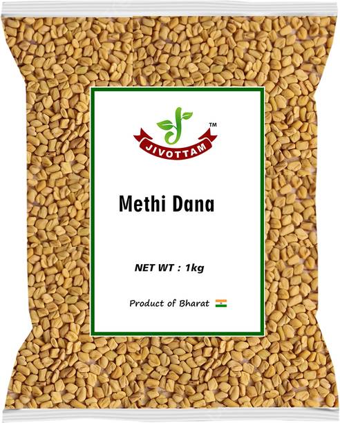 JIVOTTAM Methi Seeds 1kg Pack, Methi Dana Whole Fenugreek Seeds