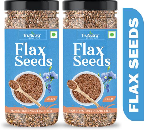 TruNutra Raw brown flax seeds weight loss health supplements with omega 3 and Zinc edible seeds combo pack premium quality Brown Flax Seeds