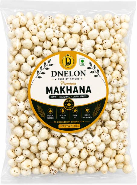 DNelon DNELON Premium Phool Makhana|Healthy Snack | Gluten Free |Cholesterol Free Makhana
