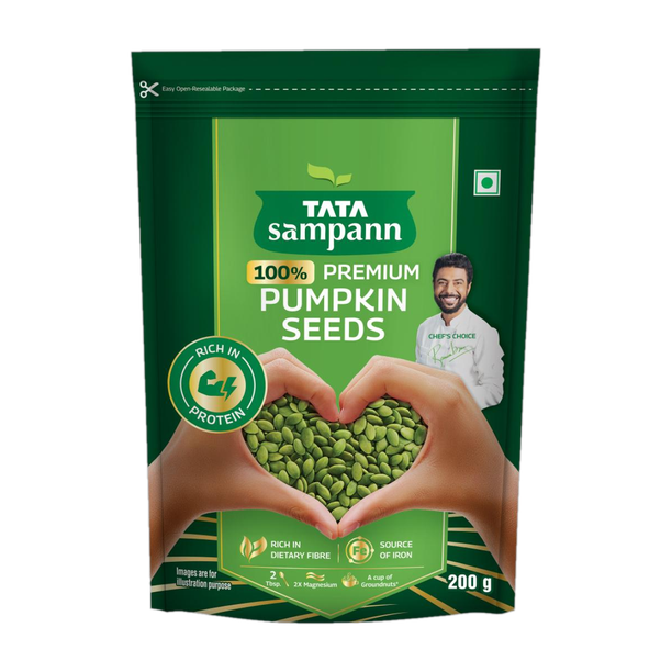 Tata Sampann Premium, Handpicked, Resealable Pack Pumpkin Seeds