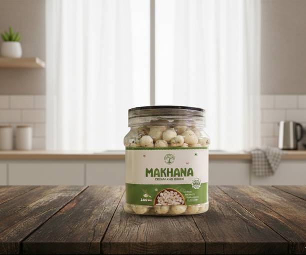PURESTNATURE Roasted Makhana with Cream & Onion flavoure I 100% Natural & Crunchy Lotus Seeds(Makhana)