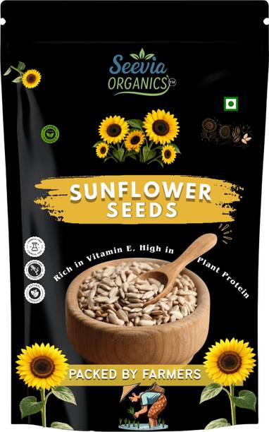 seevia organics Sunflower Seeds (1kg) | Power Packed Edible Seeds | Rich in Protein & Fiber Sunflower Seeds