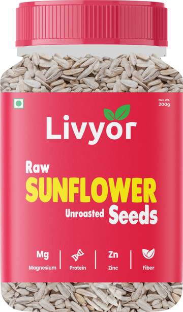 LIVYOR Raw Sunflower Seeds, High in Protein and Fibers Sunflower Seeds