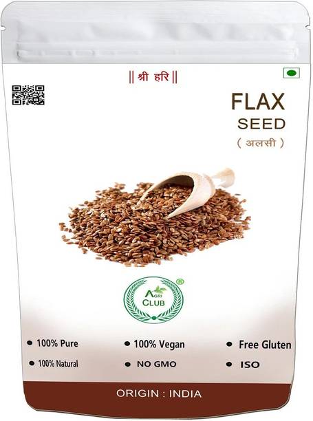 AGRI CLUB Flax Seed 500gm/17.63oz Brown Flax Seeds