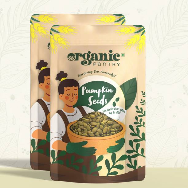 Organic Pantry Raw Pumpkin Seeds (AAA Grade) Pack of 2 Pumpkin Seeds