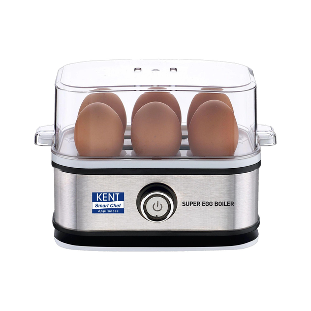 KENT Super Egg Boiler, Stainless Steel Body & Heating Plate Automatic Turn-Off 116069 Egg Cooker