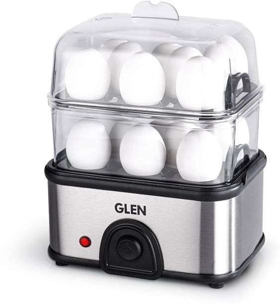 Glen SA3036EBSPLUS Egg Boiler Steamer Plus Boils Upto 16 Eggs Auto shut Off Push Button Start 350W Egg Cooker