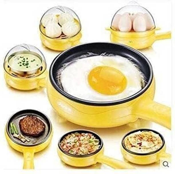 dommystar Mini Electric 7 Egg Poacher with Handle Steamer Cooker Boiler Fryer for Egg BOILER Egg Cooker
