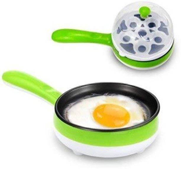 madhuram enterprise Egg Boiling Non-Stick Steamer and Egg Frying Pan Machine Multifunction 2 in 1 Electric Egg Boiler Steamer Non-Stick Omelette Frying Pan Egg Cooker