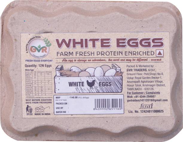 GVR Fresh Hen White Eggs