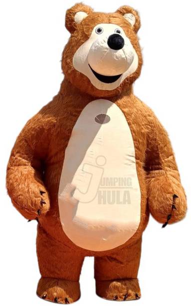 JUMPING JHULA Masha Bear Fur Mascot Costume (8 Feet ) Elders Halloween Costume