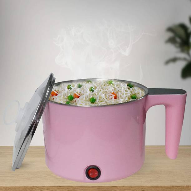 PRATYANG Electric 1.8L Multi Cooker Kettle with Concealed Base Multifunction Cooking Pot Electric Rice Cooker with Steaming Feature