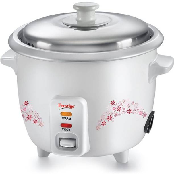 Prestige Delight PRWO 1.0 Litre, Raw Capacity-0.4 L | Cooked Capacity- 1L | 2 - 3 Members Electric Rice Cooker with Steaming Feature
