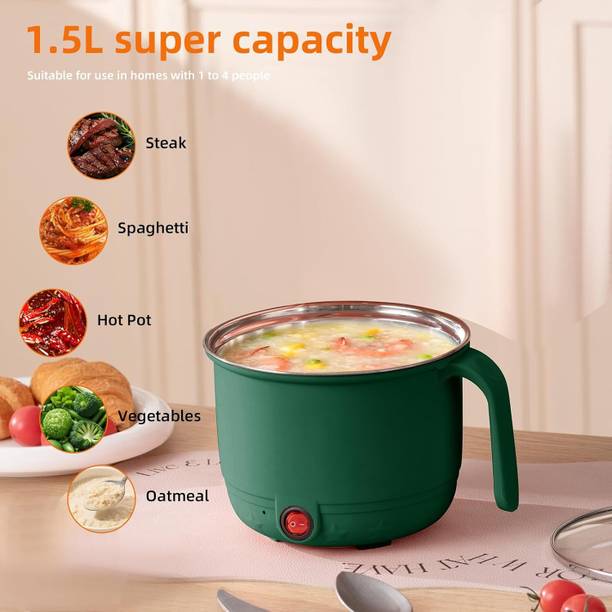 R.T. Impex Electric Cooker|Detachable power cord|Durable Body|Cool Touch Handles Egg Cooker, Egg Boiler, Rice Cooker, Travel Cooker, Food Steamer, Deep Fryer