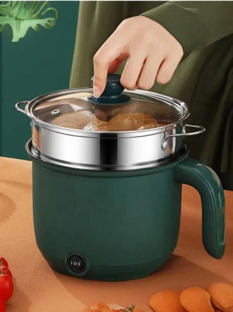CREATION BAZAAR Non-Stick Multiperpse Rice Cooker Portable Low-Power Multi-Function Cooking Hot Rice Cooker, Travel Cooker, Egg Cooker, Egg Boiler, Deep Fryer