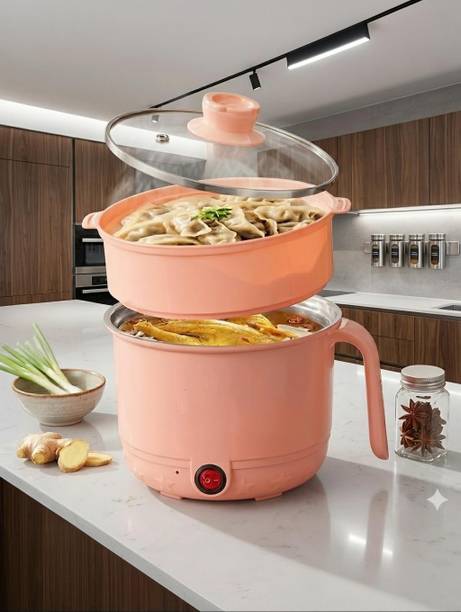 Virexa Multifunction Electric Cooker - Steamer & Pot for Momos, Noodles & More! Electric Rice Cooker with Steaming Feature