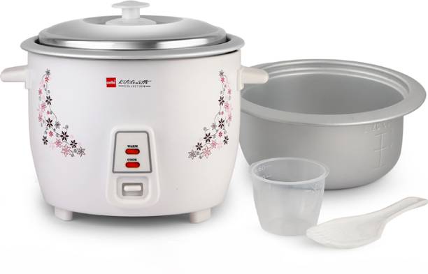 cello Iris Rice Cooker with Single Bowl | Trivet Plate | Electric Rice Cooker with Steaming Feature