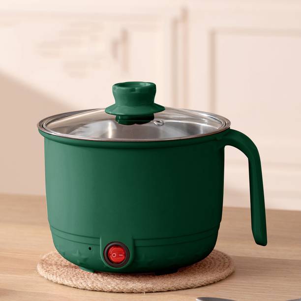 Alpyog Multipurpose Electric Kettle 1.5 Litter Steel Electric Pot Noodles Pasta Oats Rice Cooker, Travel Cooker, Food Steamer, Egg Cooker