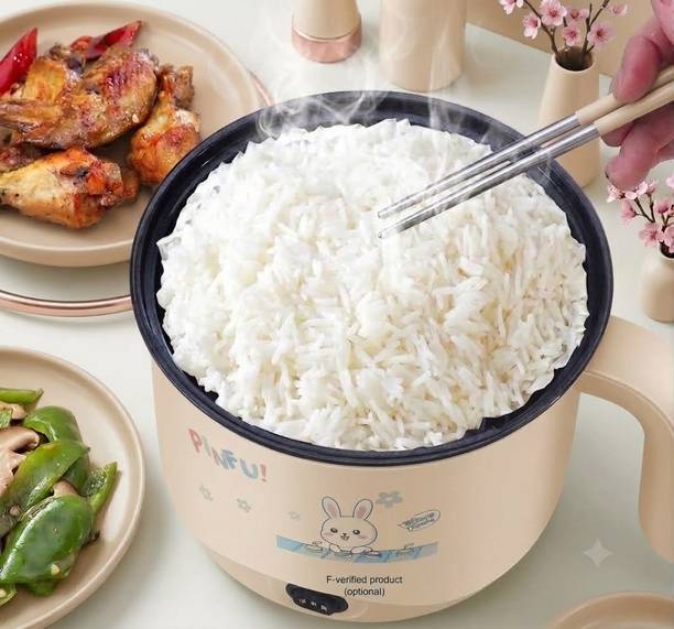 CREATION BAZAAR Non-Stick Hot Multiperpse Rice Cooker Portable Multi-Function Cooking Pot Rice Cooker, Travel Cooker, Egg Cooker, Egg Boiler, Food Steamer