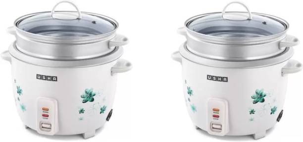 USHA RC18GS2 ELECTRIC RICE COOKER PACK OF 2 Electric Rice Cooker with Steaming Feature
