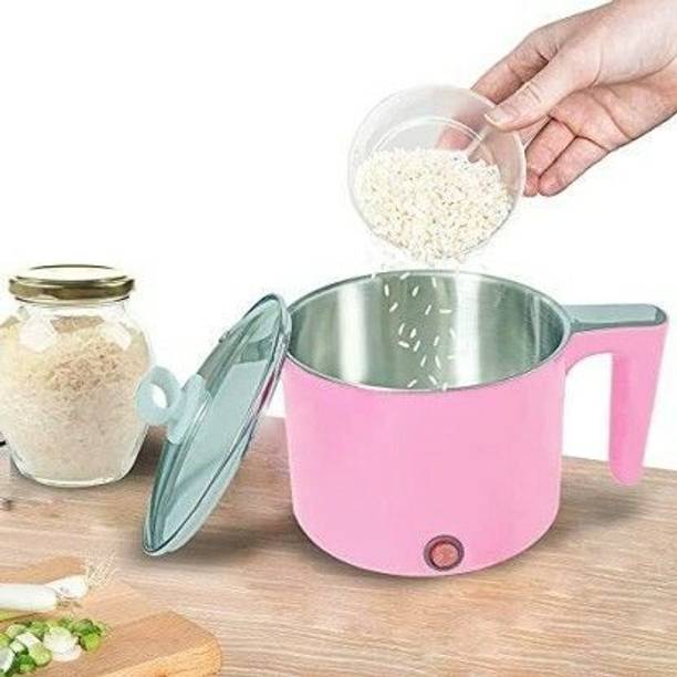 BazaarNest 1.5LPINK Rice Cooker, Food Steamer, Travel Cooker, Slow Cooker Electric Rice Cooker