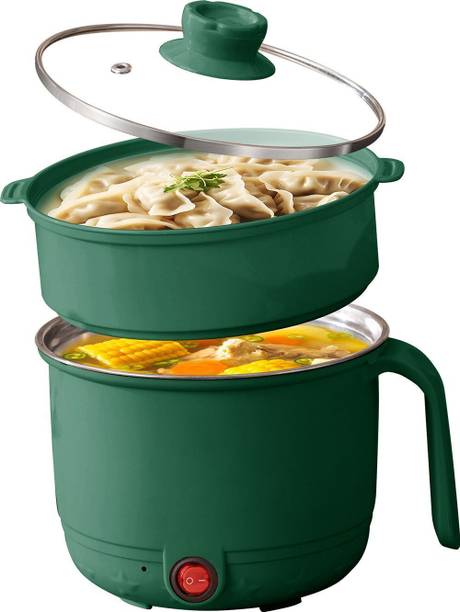 Radhe Multipurpose Cooking Electric Pot with Steamer Inner Steel Electric Rice Cooker Rice Cooker, Slow Cooker, Travel Cooker, Egg Cooker