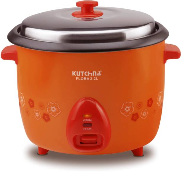 Kutchina Flora Rice Cooker 2.2L Non Stick Electric Rice Cooker with Steaming Feature