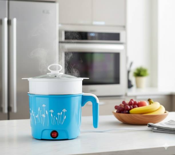 Sahaj Enterprise Electric Multifunction Cooking Pot 1.5 Litre Multi-Purpose Cooker Rice Cooker, Travel Cooker, Egg Cooker