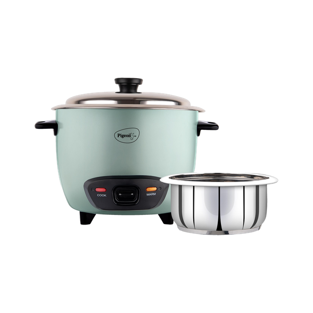 Pigeon Inox SS 1 Pot Electric Rice Cooker with Steaming Feature