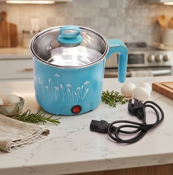 AAYUSHYAMENTERPRISE Electric Multifunction Cooking Pot 1.5 Litre Multi-Purpose Cooker Rice Cooker, Egg Boiler, Food Steamer, Travel Cooker, Egg Roll Maker